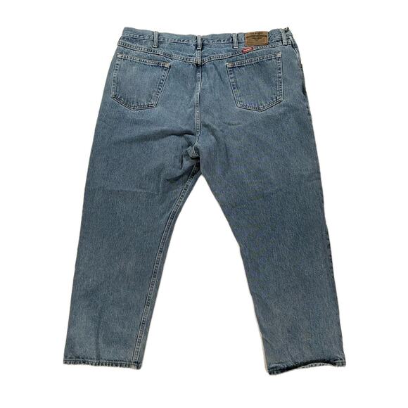 Wrangler Mens Jeans 44x30 Regular Fit Straight Medium Stone Western Denim 9650 - Picture 2 of 7
